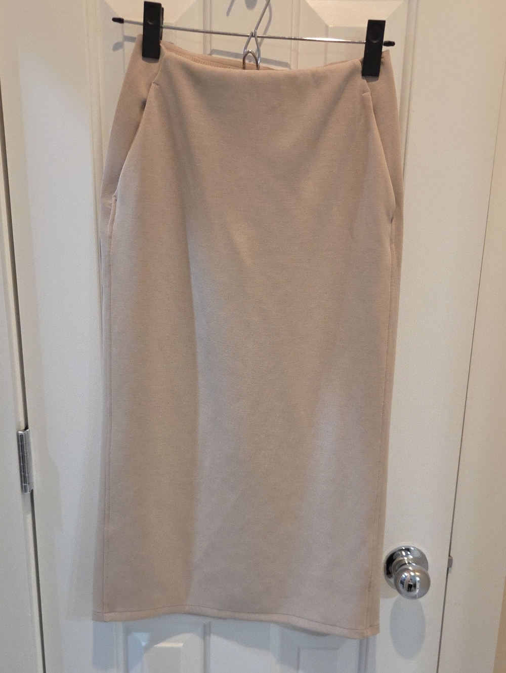 Classic Cream Pencil Skirt - Women's Tailored Midi